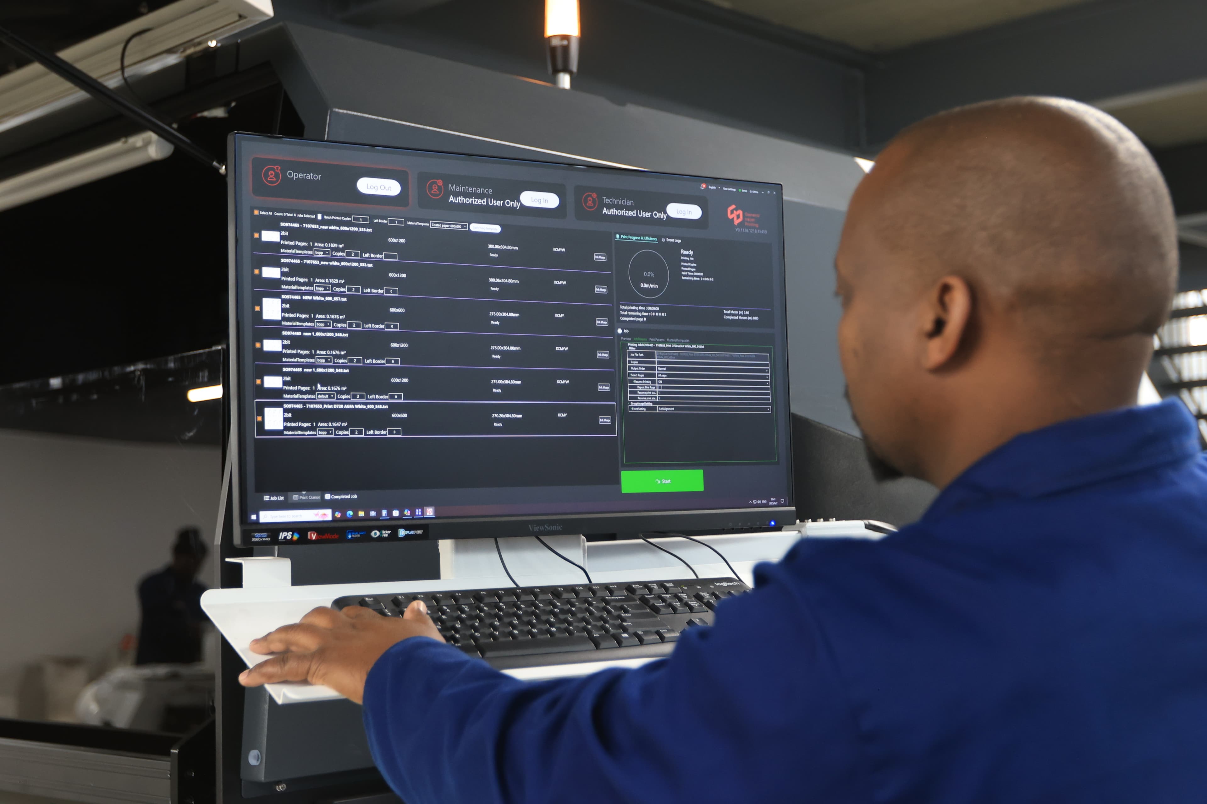 Large-format print operations